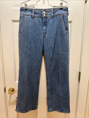 J.Crew Denim wide-leg trouser medium wash Waist 27